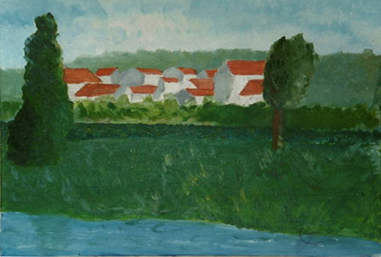 La Charente, peinture à l'huile