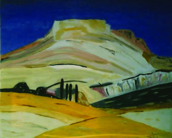 Montagne Sainte Geneviève, peinture à l'huile