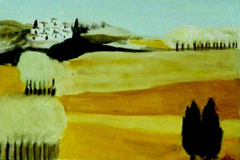 Toscana, peinture à l'huile